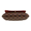 Borsa a tracolla Louis Vuitton  Salsa in tela a scacchi ebana e pelle marrone - Detail D1 thumbnail