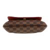 Louis Vuitton  Salsa shoulder bag  in ebene damier canvas  and brown leather - Detail D1 thumbnail