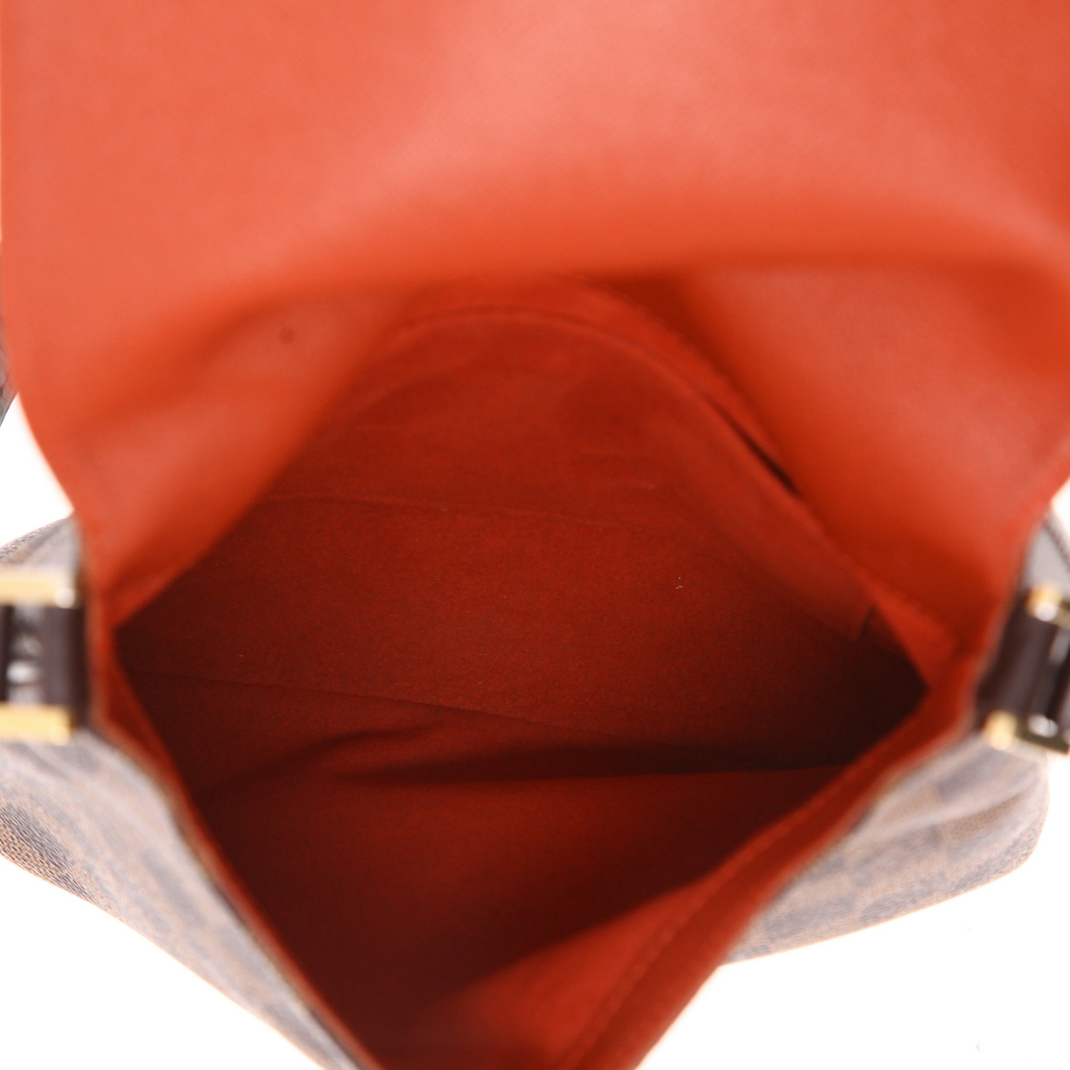 Sac bandoulière Louis Vuitton  Salsa en toile damier ébène et cuir marron - Detail D3