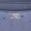 Borsa a tracolla Hermès  Constance mini  in struzzo blu - Detail D2 thumbnail