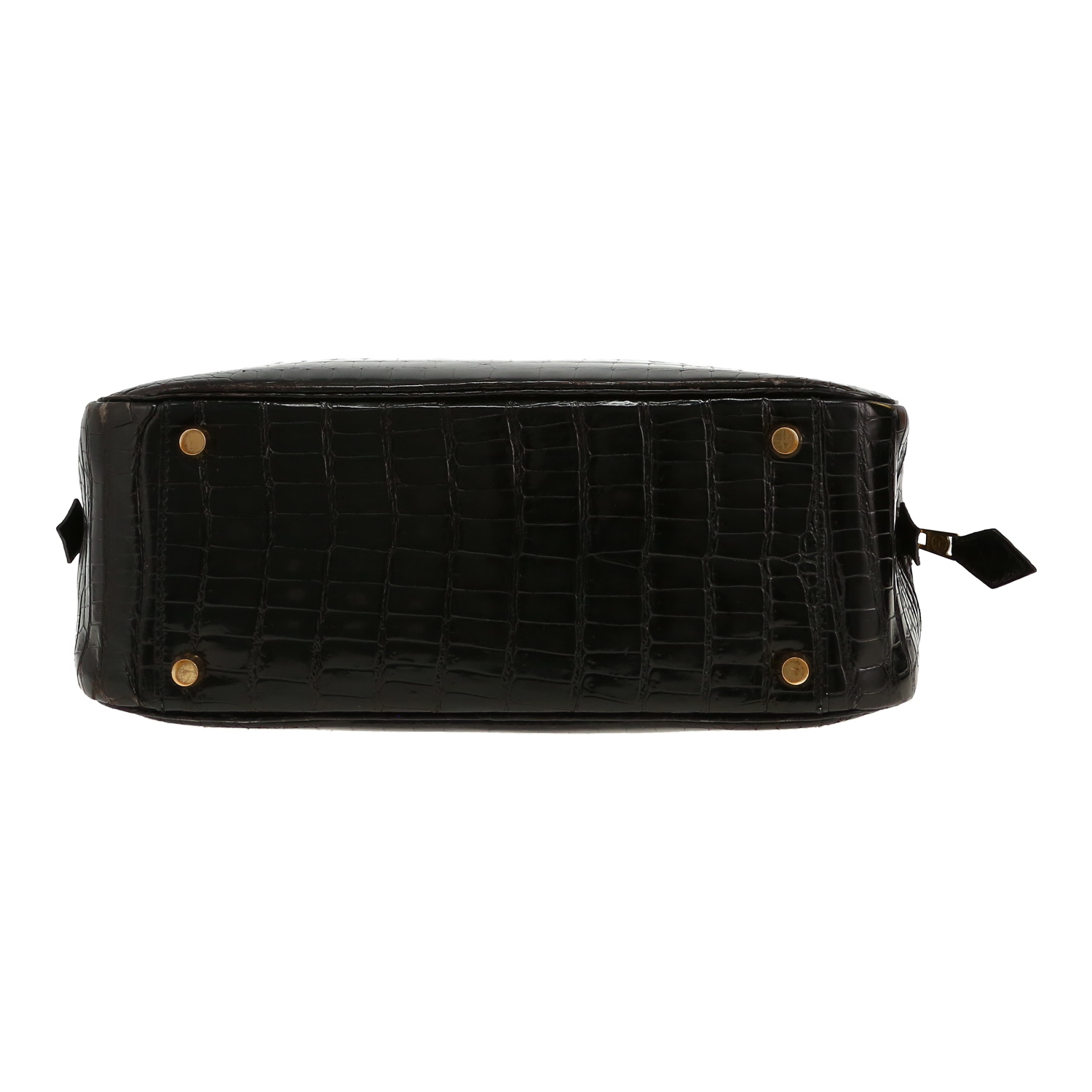 Hermès Plume handbag in black porosus crocodile - Detail D1