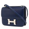 Borsa a tracolla Hermès  Constance in pelle box blu Zaffiro - 00pp thumbnail