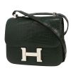 Hermès  Constance handbag  in green crocodile - 00pp thumbnail