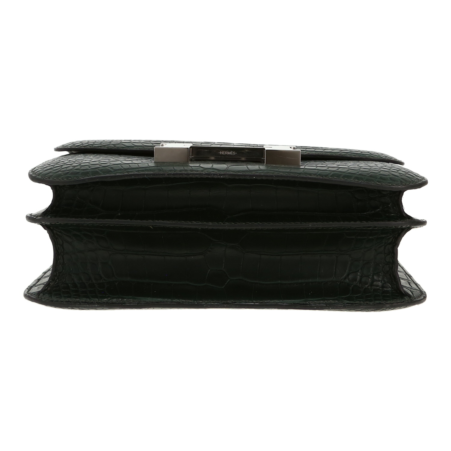 Hermès  Constance handbag  in green crocodile - Detail D1