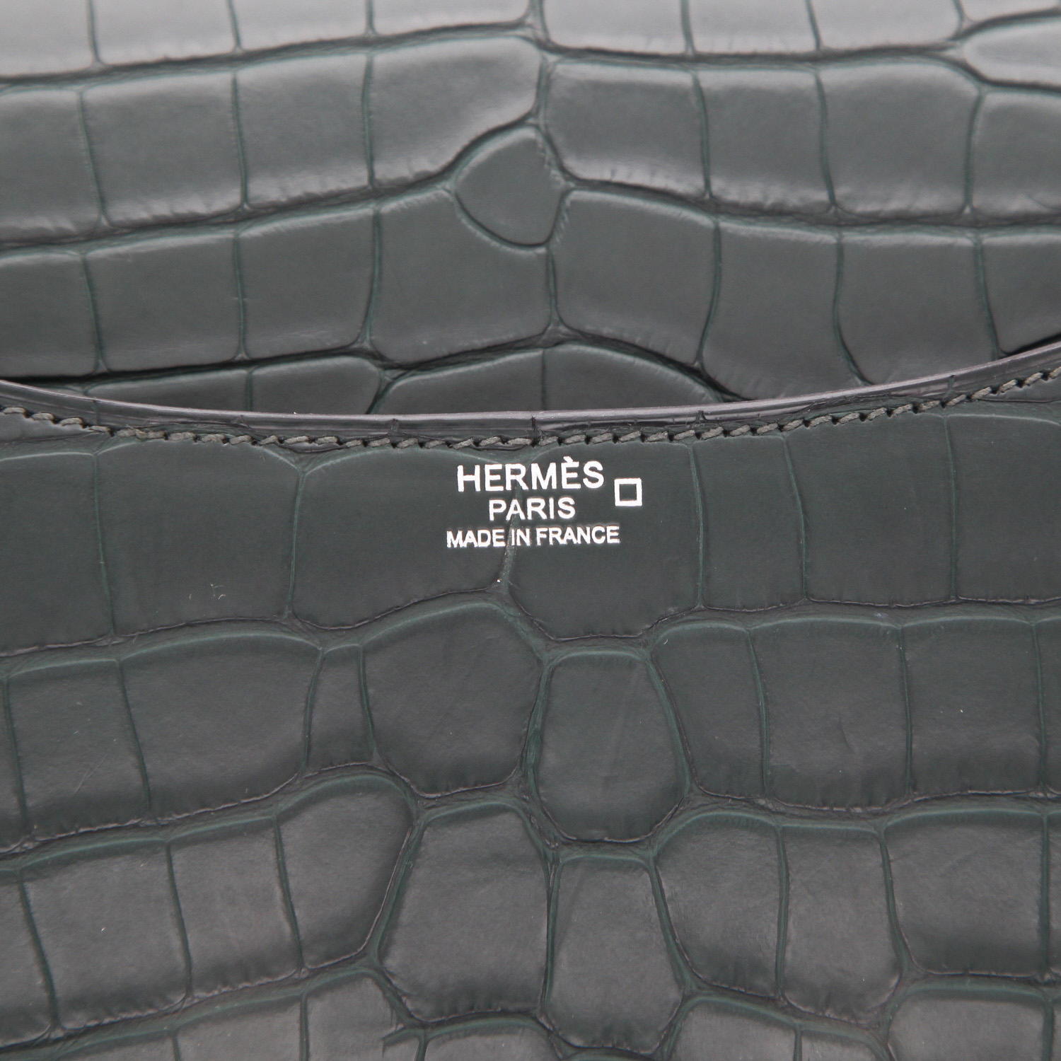 Borsa Hermès  Constance in coccodrillo verde - Detail D2