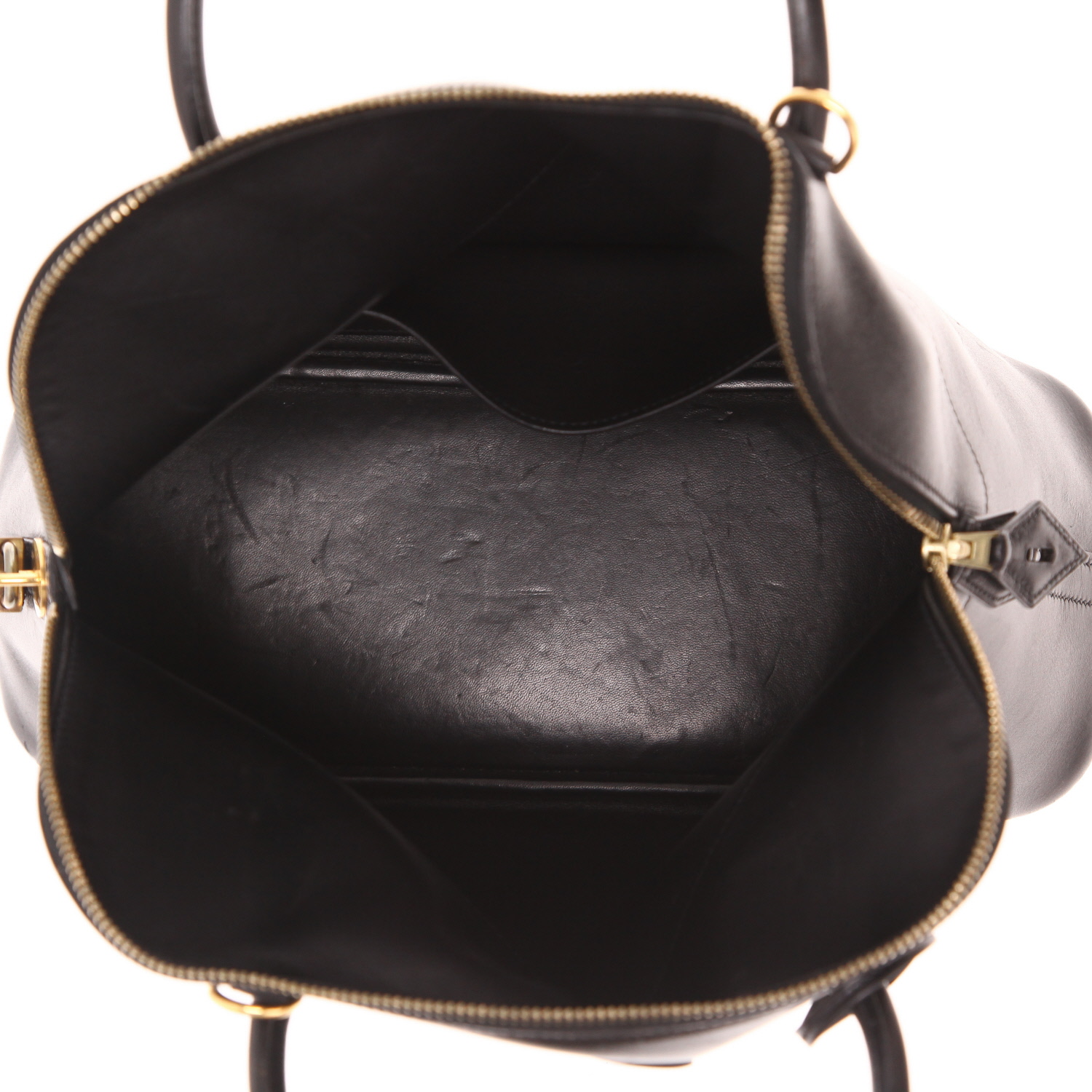 Hermès  Bolide handbag  in black box leather - Detail D3