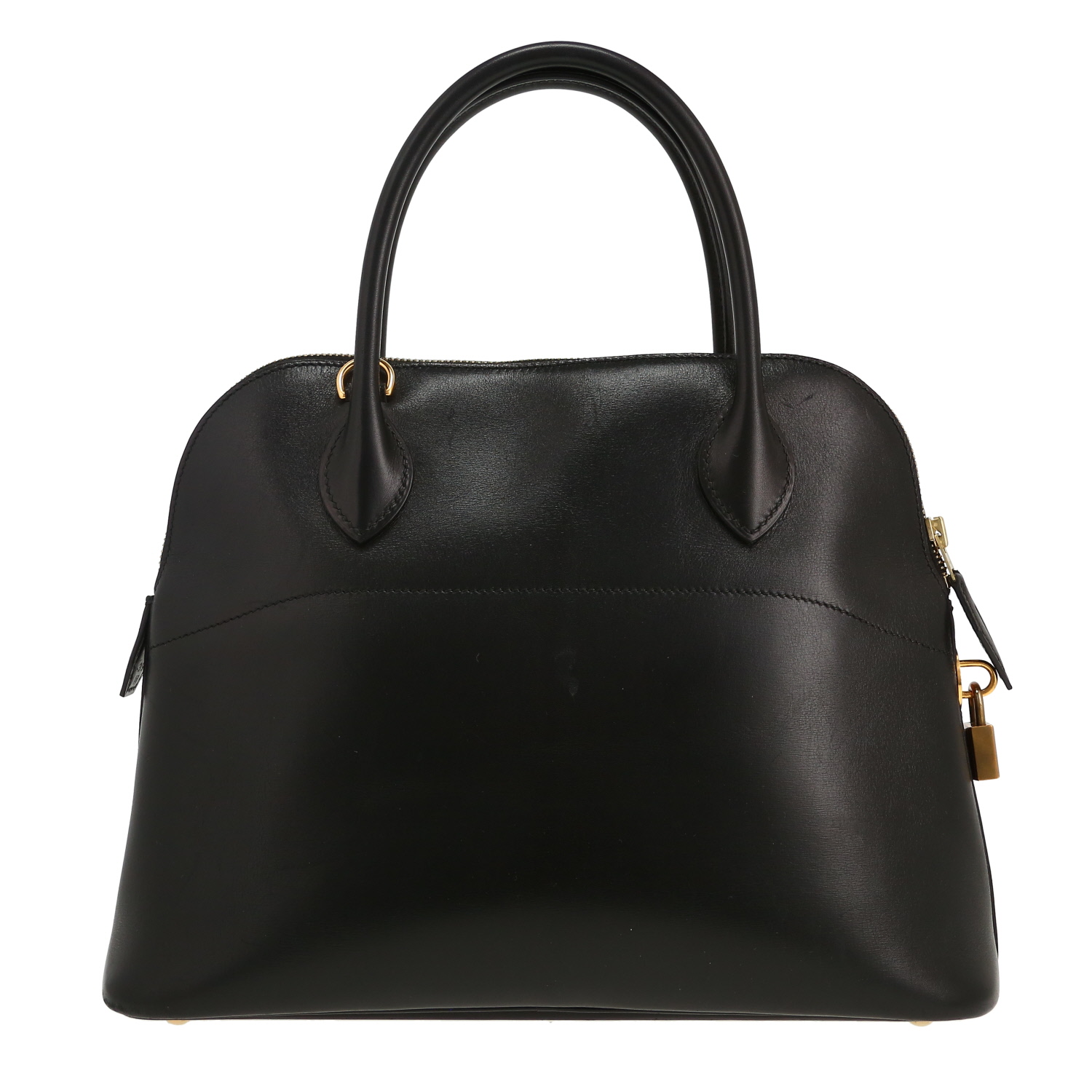 Hermès  Bolide handbag  in black box leather - Detail D4
