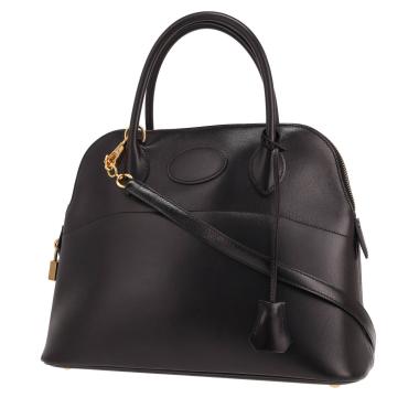 Hermès Bolide handbag in black box leather
