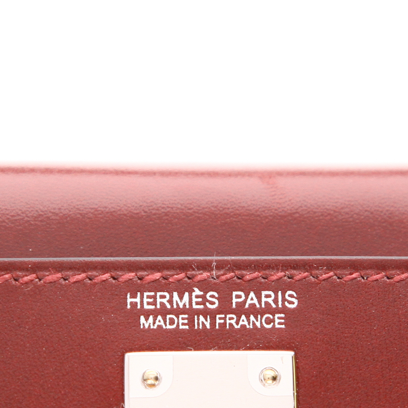 Bolso bandolera Hermès  Kelly 20 cm en cuero box rojo H - Detail D2