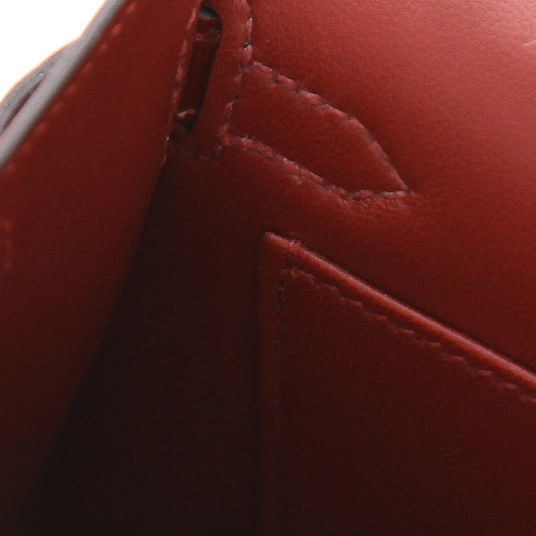 Borsa a tracolla Hermès  Kelly 20 cm in pelle box rosso H - Detail D4