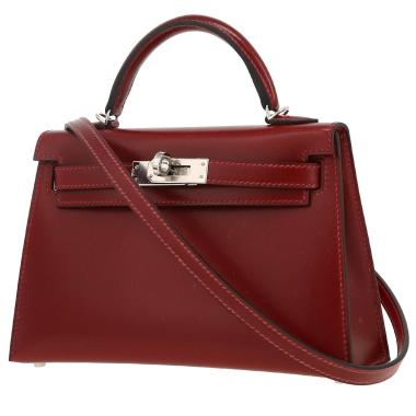 Borsa a tracolla Hermès  Kelly 20 cm in pelle box rosso H