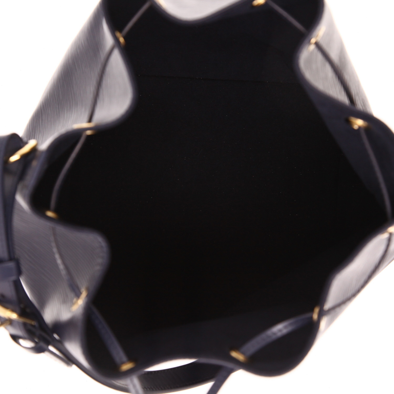 Louis Vuitton Noé large model handbag in navy blue epi leather - Detail D3