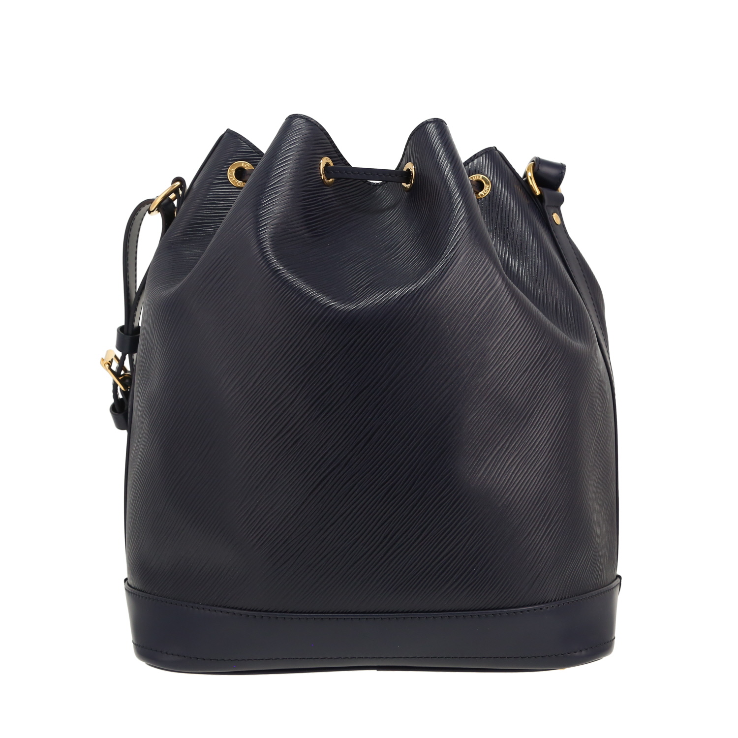 Louis Vuitton Noé large model handbag in navy blue epi leather - Detail D4