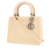 Bolso de mano Dior  Lady Dior en cuero cannage amarillo - 00pp thumbnail