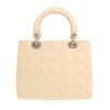 Sac à main Dior  Lady Dior en cuir cannage beige - Detail D4 thumbnail