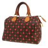 Borsa Louis Vuitton  Speedy 25 in tela monogram marrone e pelle naturale - 00pp thumbnail