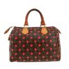 Borsa Louis Vuitton  Speedy 25 in tela monogram marrone e pelle naturale - Detail D4 thumbnail