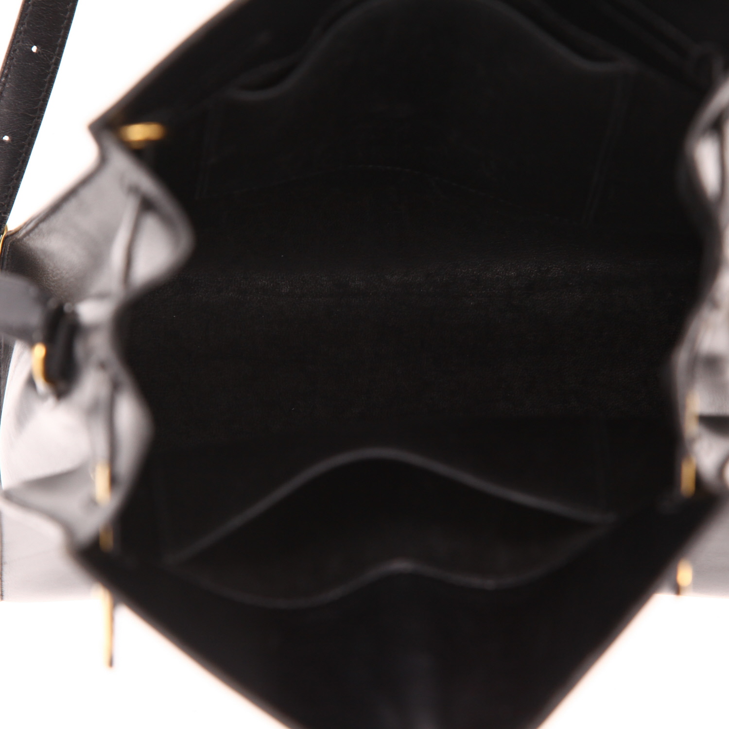 Bolso de mano Hermès  Kelly Sport en cuero box negro - Detail D3