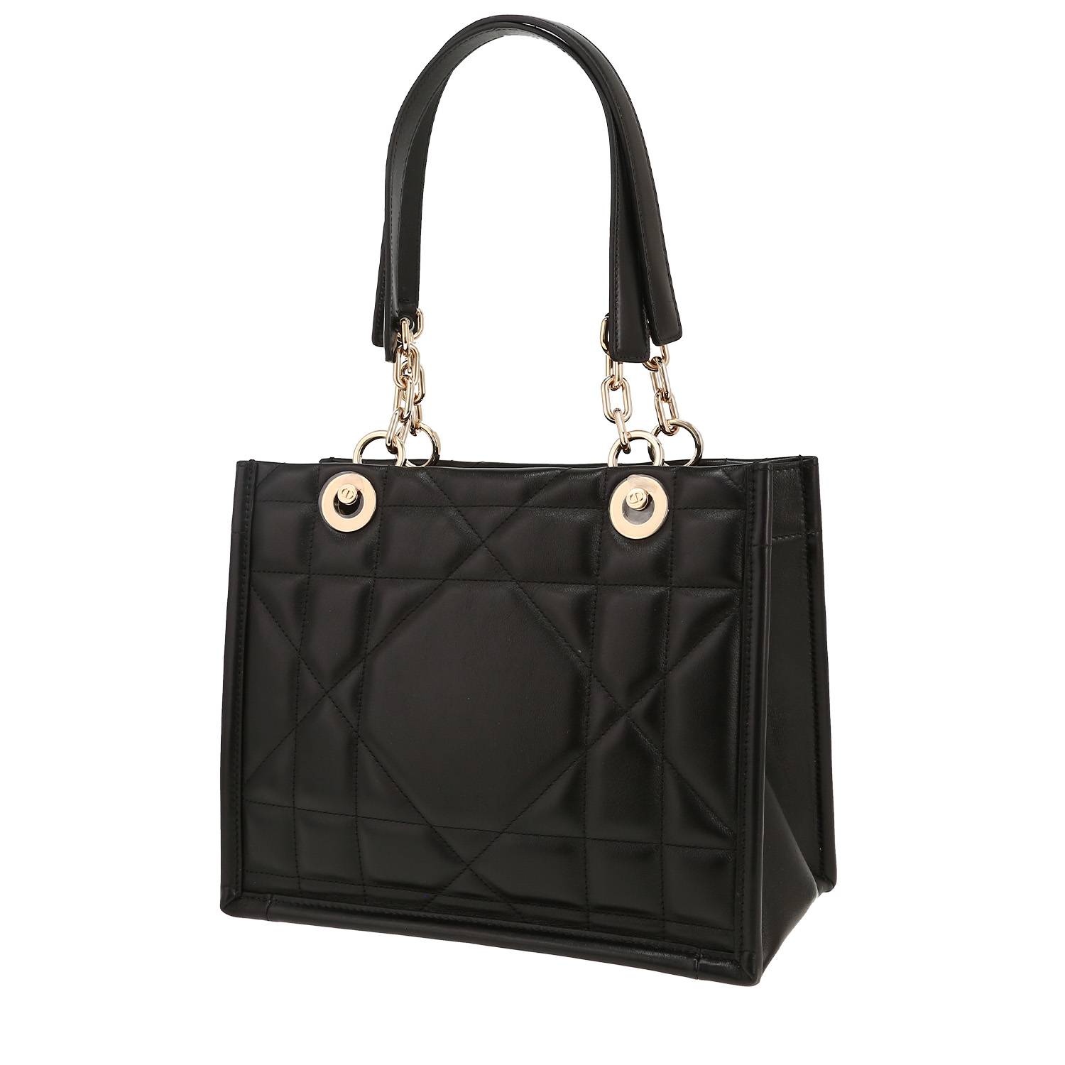 Dior Essential shopping bag in black leather cannage