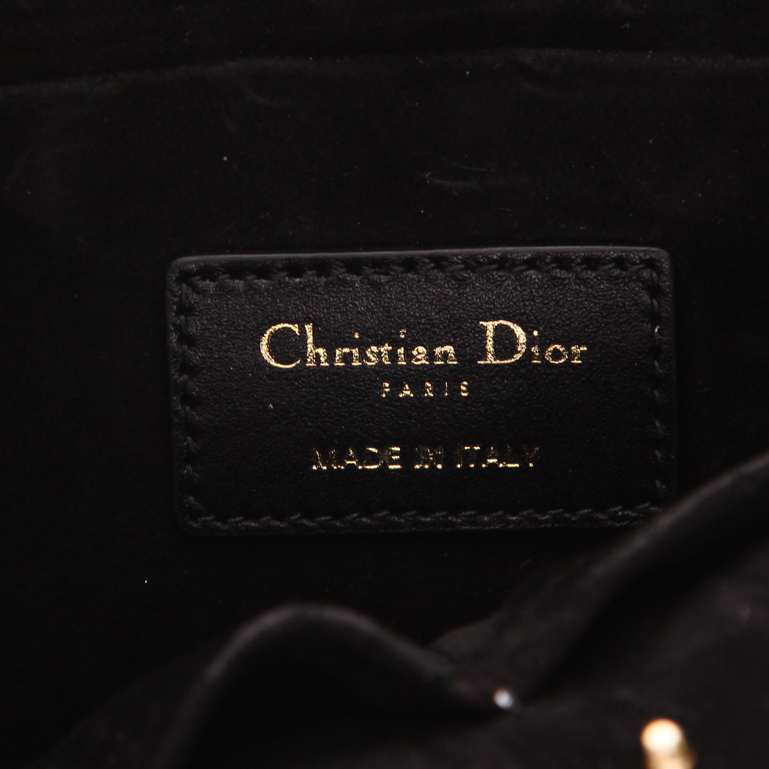 Dior Essential shopping bag in black leather cannage - Detail D2