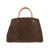 Borsa Louis Vuitton  Montaigne modello medio  in tela monogram marrone e pelle naturale - Detail D4 thumbnail