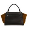 Celine  Trapeze medium model  handbag  in black and khaki foal  and black leather - Detail D4 thumbnail