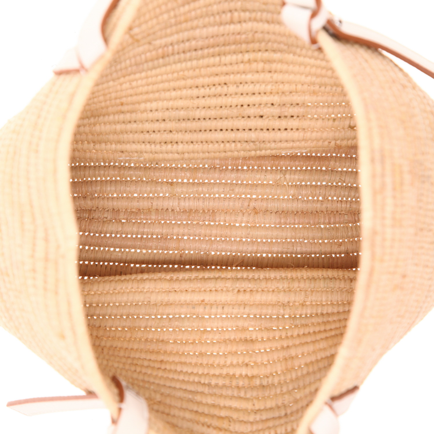 Bolso Cabás Loewe  Anagram en mimbre y cuero blanco - Detail D3