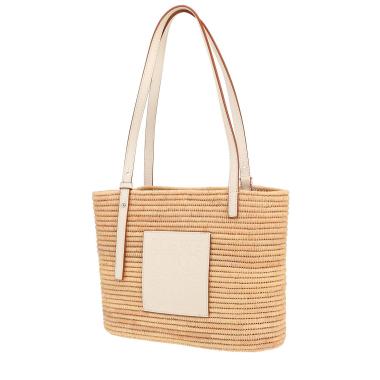 Sac cabas Loewe  Anagram en osier et cuir blanc