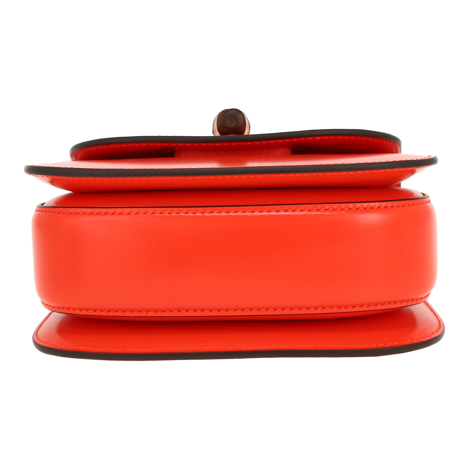 Borsa a tracolla Gucci  Bamboo modello piccolo  in pelle arancione e bambù - Detail D1