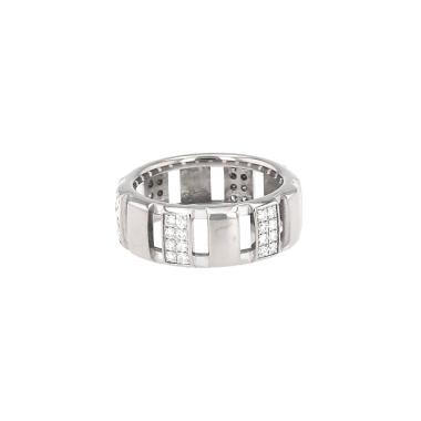 Sortija Chaumet Class One de oro blanco, diamantes y caucho