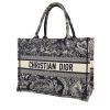 Shopping bag Dior  Book Tote modello medio  in tela blu e beige - 00pp thumbnail