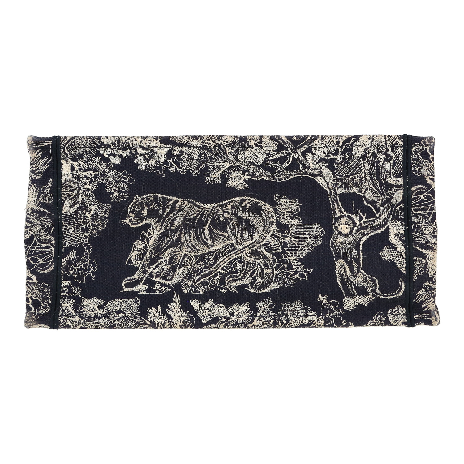 Dior  Book Tote medium model  shopping bag  in blue and beige canvas - Detail D1