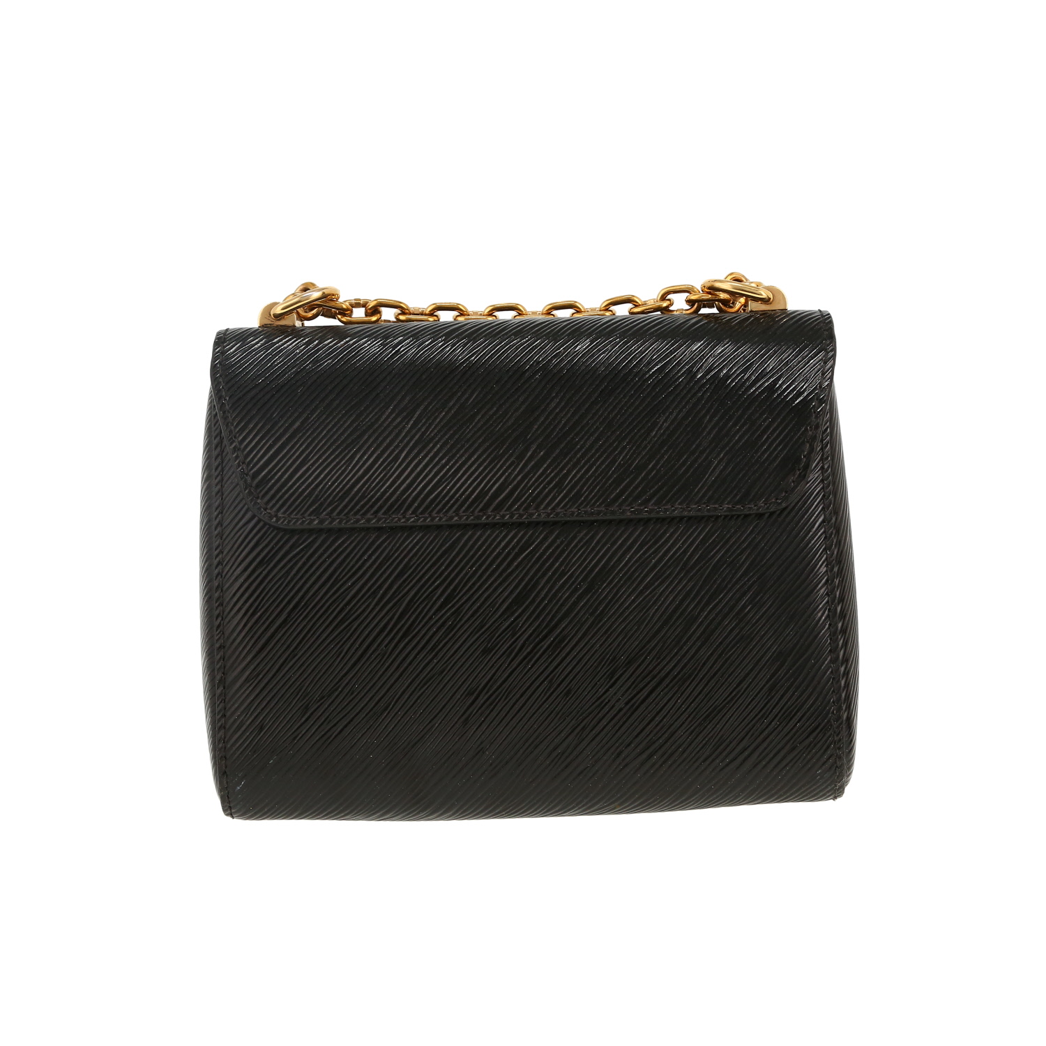Louis Vuitton Twist small model shoulder bag in black patent epi leather - Detail D4
