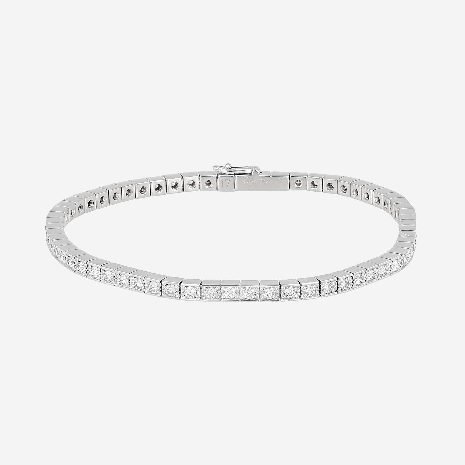Cartier Lanière bracelet in white gold and diamonds