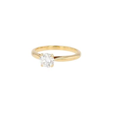 Bague solitaire Cartier  en or jaune et diamant