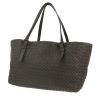 Bottega Veneta  Fourre-tout shopping bag  in grey intrecciato leather - 00pp thumbnail