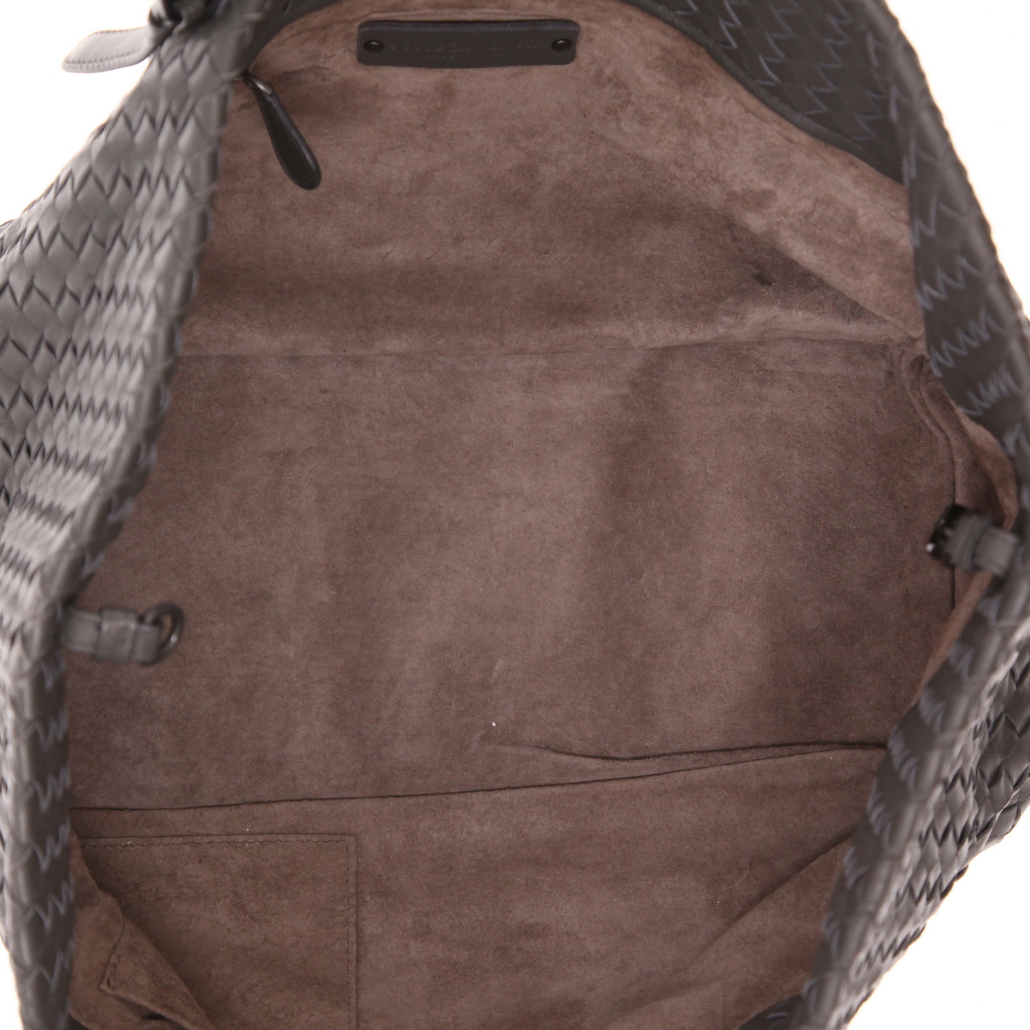 Bottega Veneta Fourre-tout shopping bag in grey intrecciato leather - Detail D3