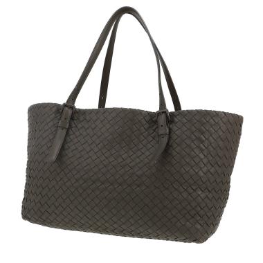 Sac cabas Bottega Veneta  Fourre-tout en cuir intrecciato gris