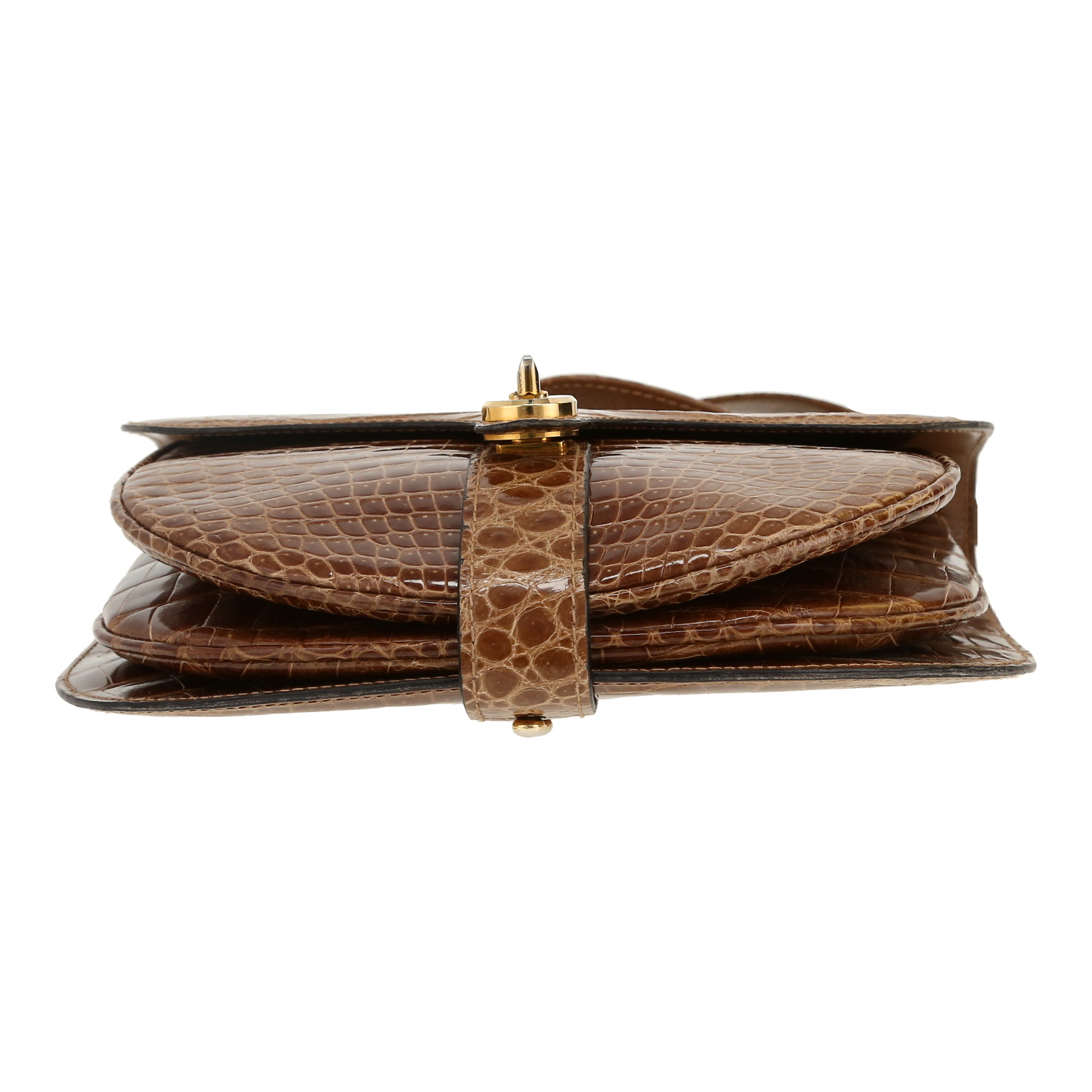 Gucci   shoulder bag  in beige crocodile - Detail D1