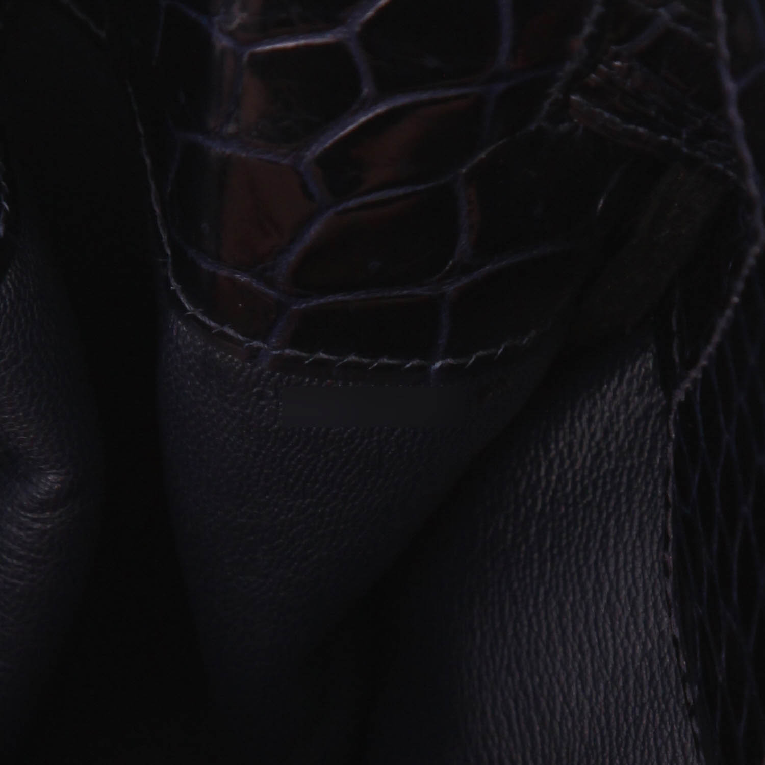 Sac de voyage Hermès  Haut à Courroies en crocodile porosus bleu - Detail D4