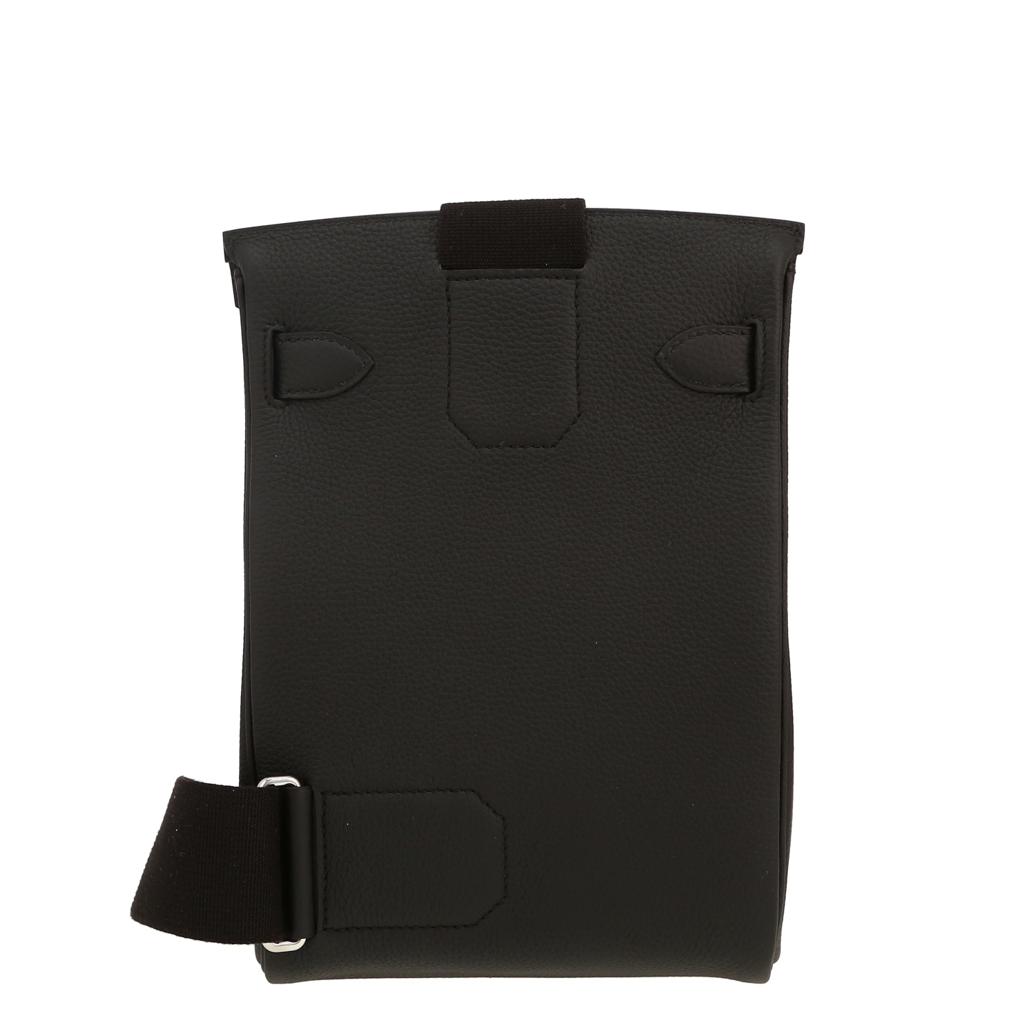 Hermès HAC à Dos backpack in black togo leather - Detail D4