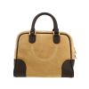 Loewe  Amazona handbag  in beige Veau velours  and brown leather - Detail D4 thumbnail