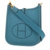Hermès  Mini Evelyne shoulder bag  in blue jean leather taurillon clémence - 00pp thumbnail