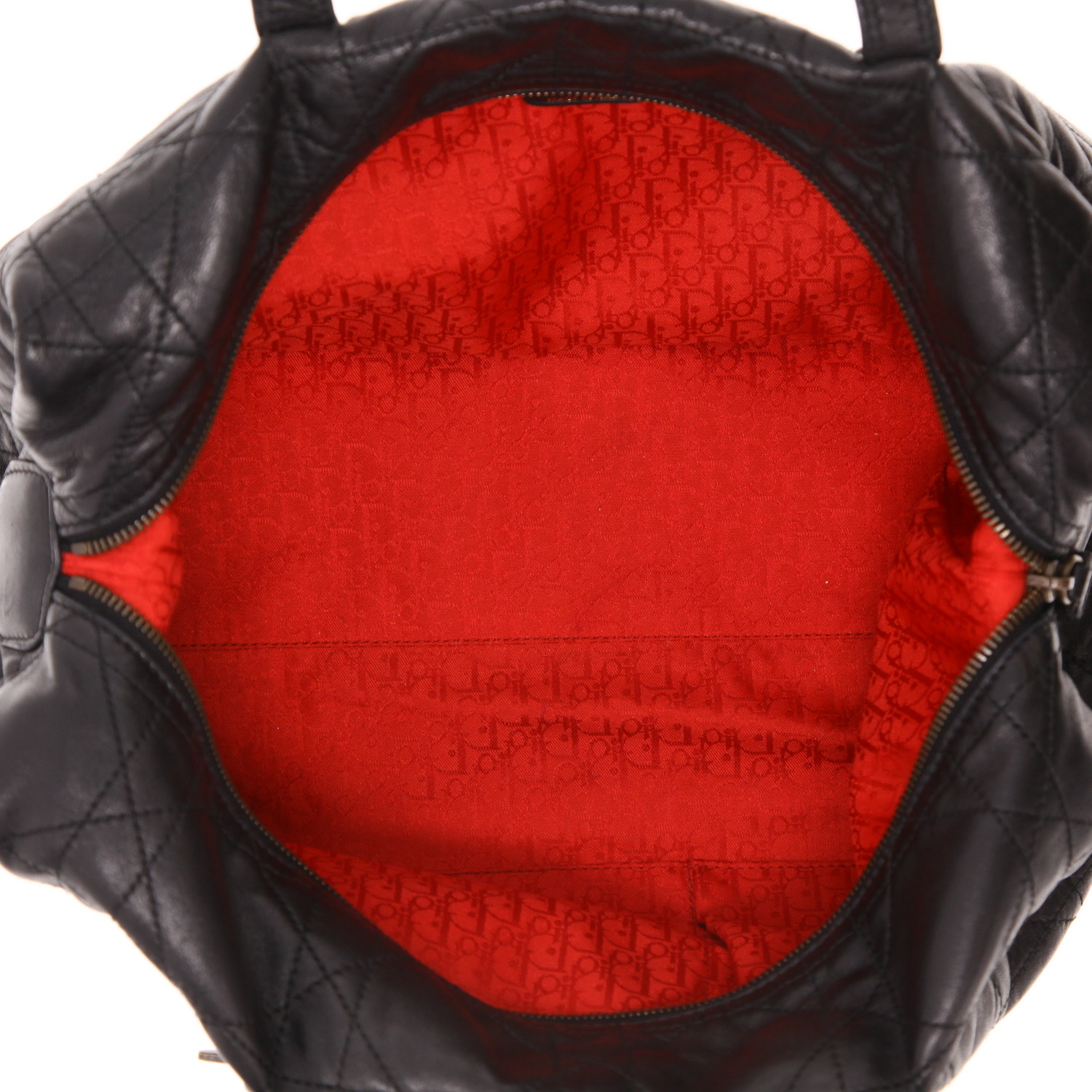 Sac à main Dior   en cuir cannage noir - Detail D3