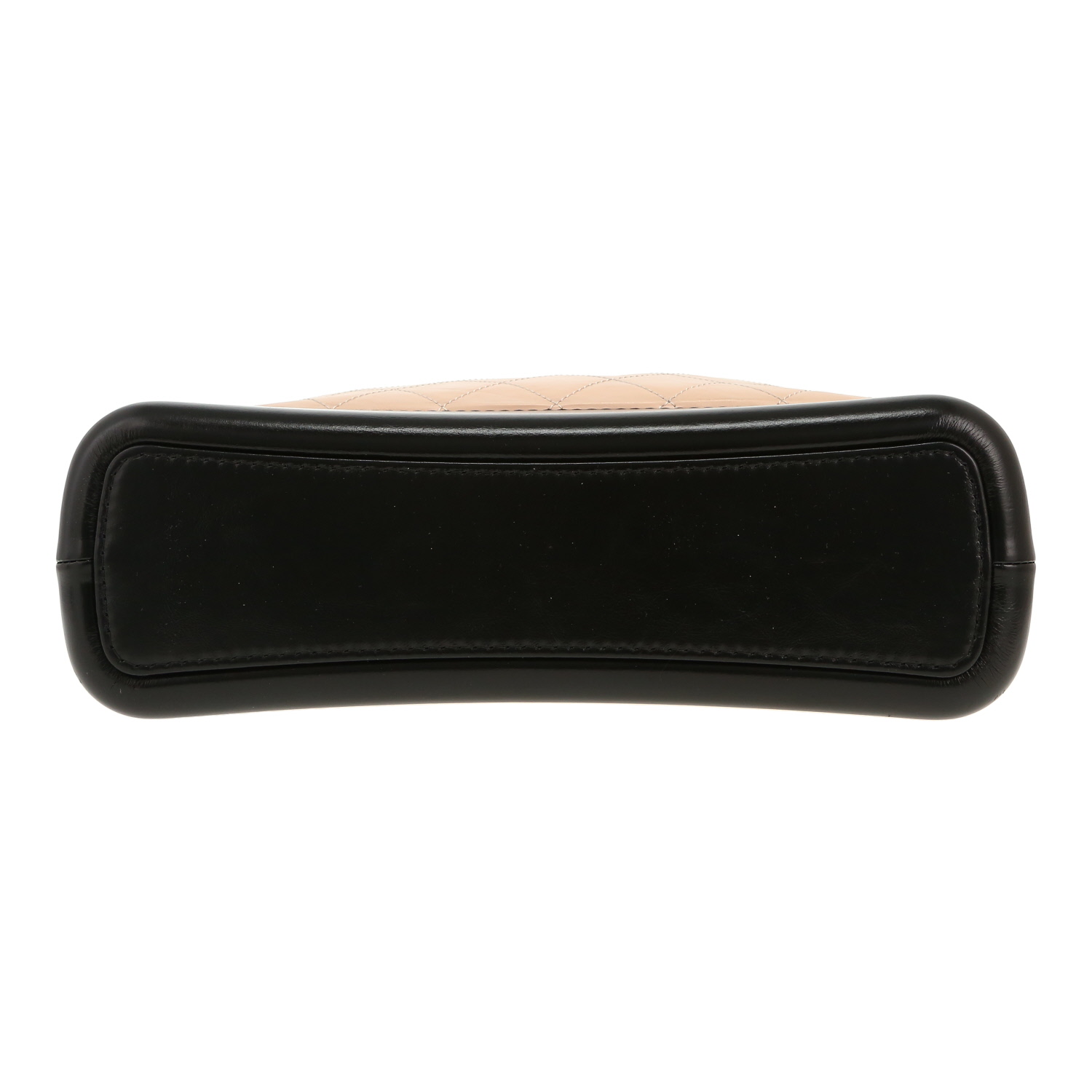 Sac bandoulière Chanel  Gabrielle  grand  en cuir beige et noir - Detail D1