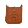 Hermès  Mini Evelyne shoulder bag  in gold togo leather - 360 thumbnail