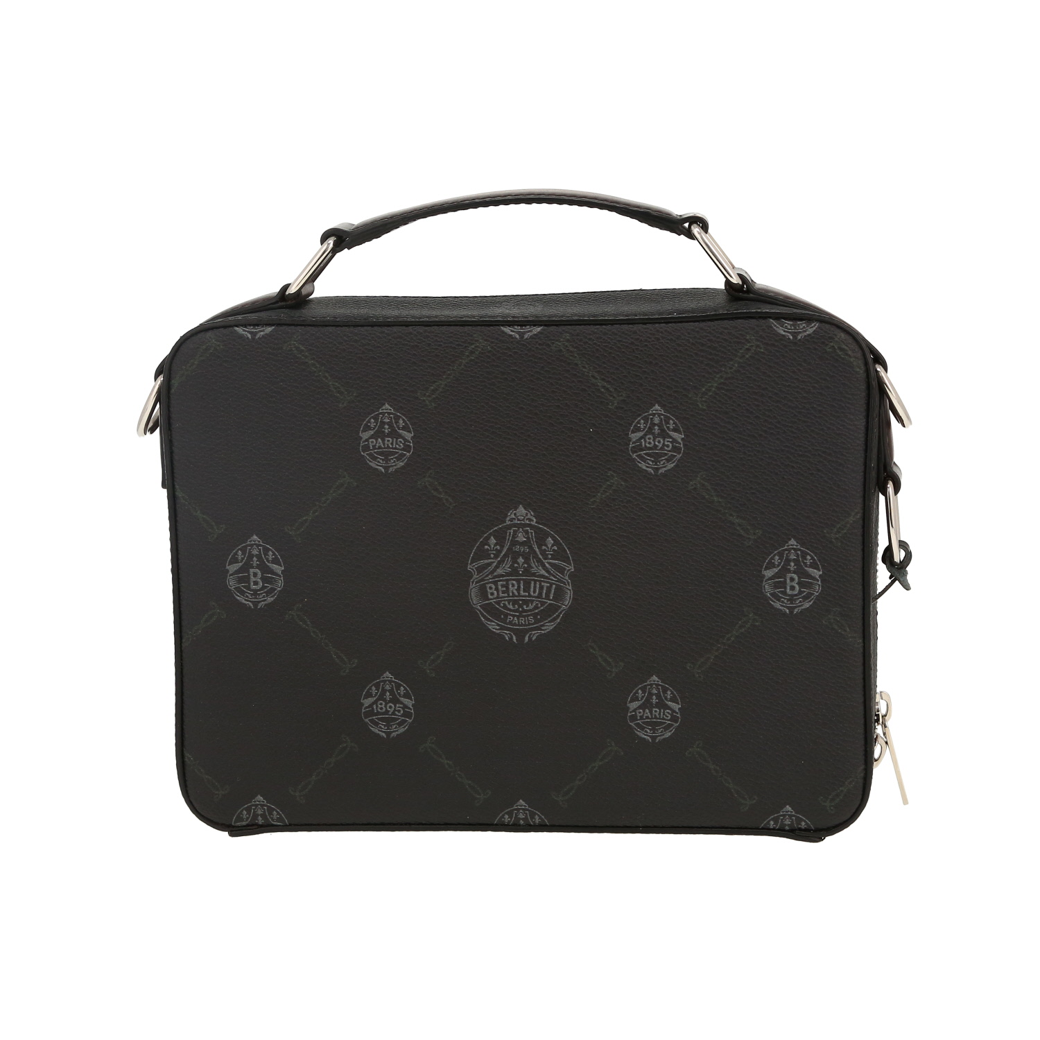 Berluti shoulder bag in black leather - Detail D4