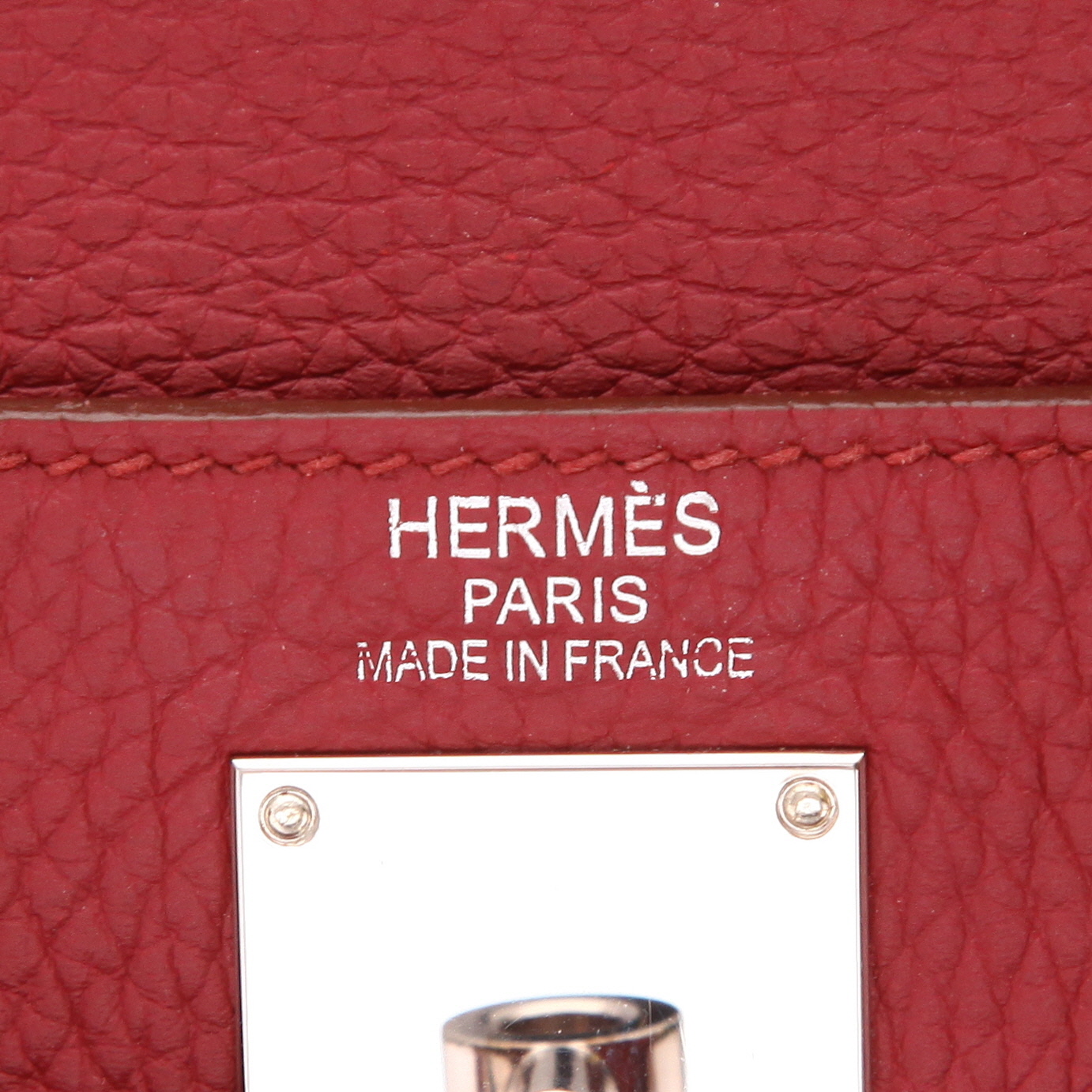Sac à main Hermès  Kelly Shoulder en cuir togo rouge - Detail D2