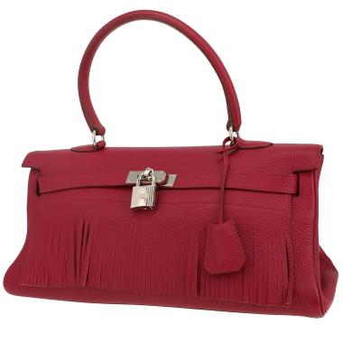Sac à main Hermès  Kelly Shoulder en cuir togo rouge