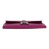 Hermès  Jige pouch  in purple Anemone Swift leather  and purple Amethyst alligator - Detail D1 thumbnail